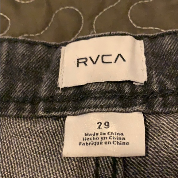 NWT RVCA boyfriend black cutoffs - Picture 4 of 8